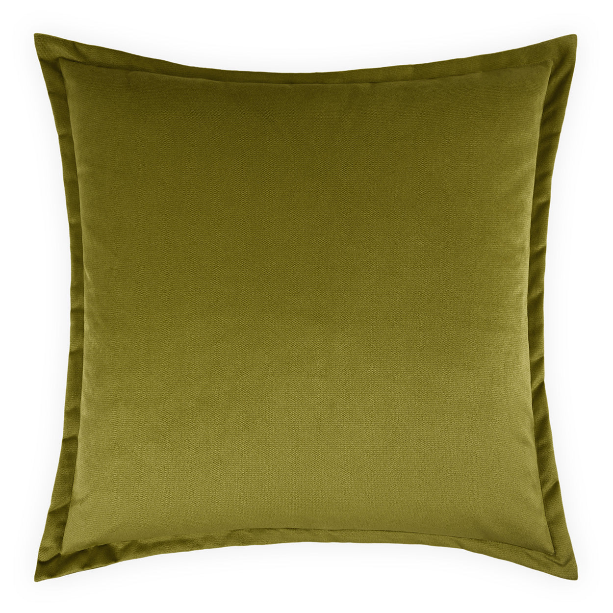 D.V. KAP HOME   24" x 24" Belvedere Flange Pillow - Aloe Solid    - 2692-A-2424