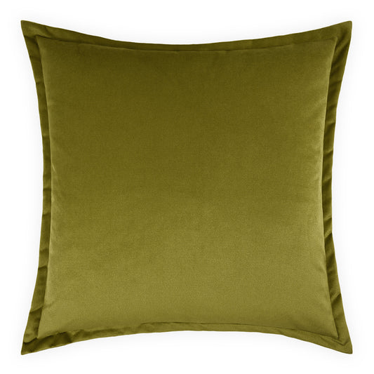 D.V. KAP HOME   24" x 24" Belvedere Flange Pillow - Aloe Solid    - 2692-A-2424