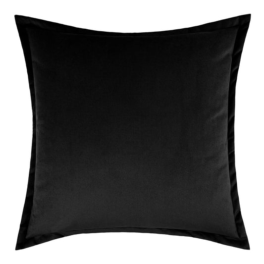 D.V. KAP HOME   24" x 24" Belvedere Flange Pillow - Black Solid    - 2692-BL-2424