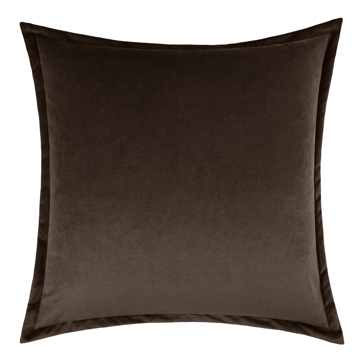 D.V. KAP HOME   24" x 24" Belvedere Flange Pillow - Espresso Solid    - 2692-E-2424