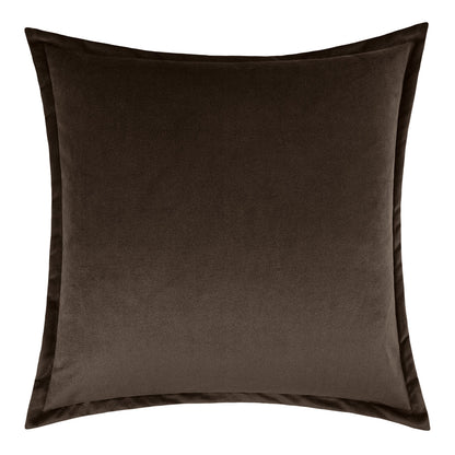 D.V. KAP HOME   24" x 24" Belvedere Flange Pillow - Espresso Solid    - 2692-E-2424