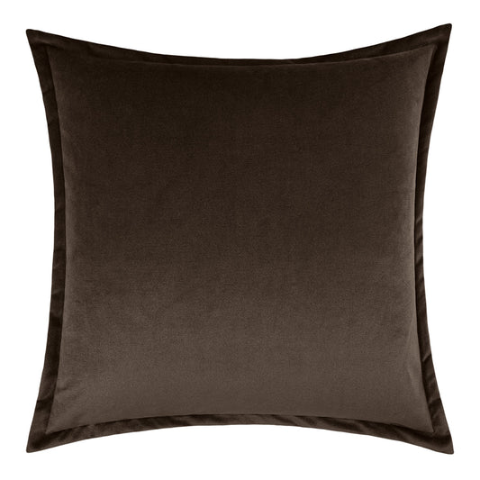 D.V. KAP HOME   24" x 24" Belvedere Flange Pillow - Espresso Solid    - 2692-E-2424