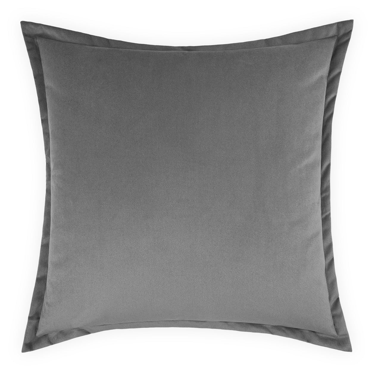 D.V. KAP HOME   24" x 24" Belvedere Flange Pillow - Graphite Solid    - 2692-GR-2424