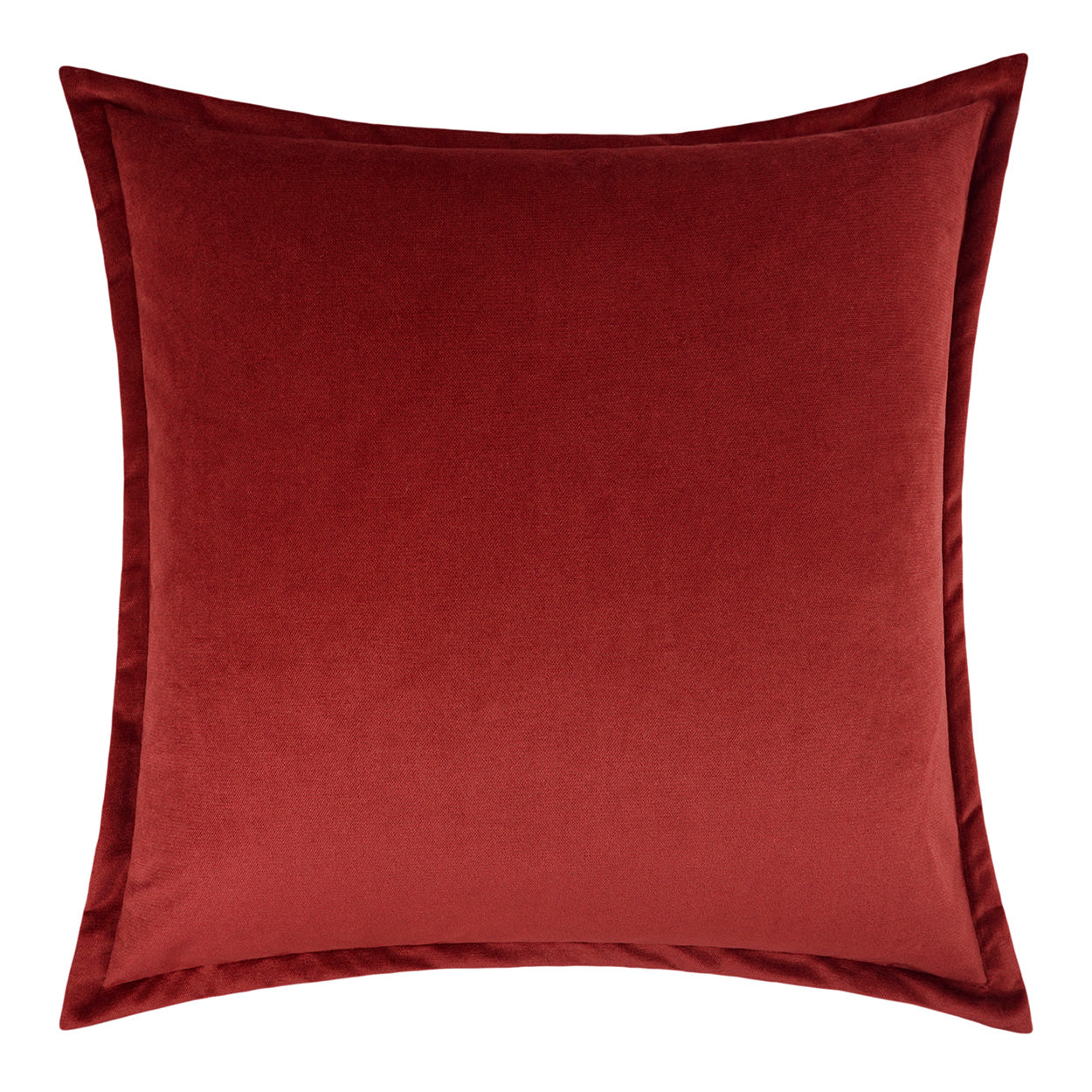 D.V. KAP HOME   24" x 24" Belvedere Flange Pillow - Sangria Solid    - 2692-S-2424