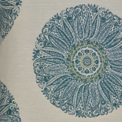 D.V. KAP HOME   24" x 24" Crillon Pillow - Aqua Floral    - 2693-A-2424