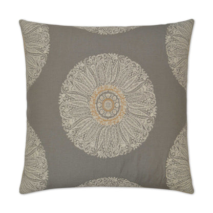 D.V. KAP HOME   24" x 24" Crillon Pillow - Grey Floral    - 2693-G-2424