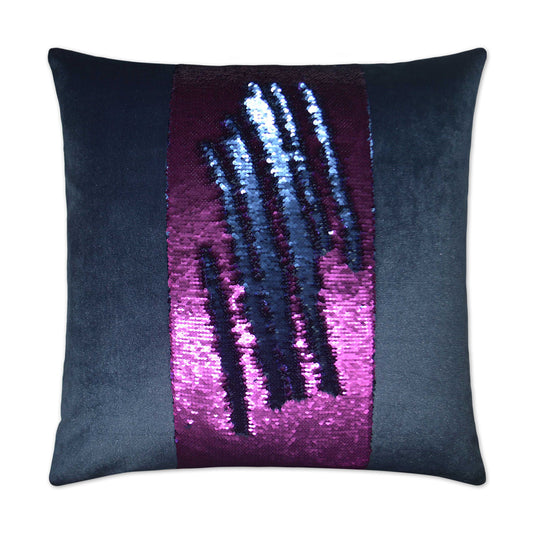 D.V. KAP HOME   24" x 24" Hylee II Pillow - Magenta Glam, Band / Ribbon    - 2695-M-2424