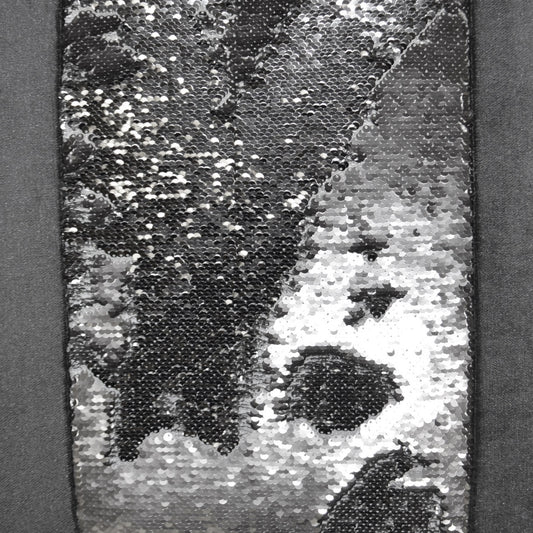 D.V. KAP HOME 2695-P-YARD Hylee II Fabric - Pewter Glam, Band , Ribbon  Silver, Grey   - Hylee II