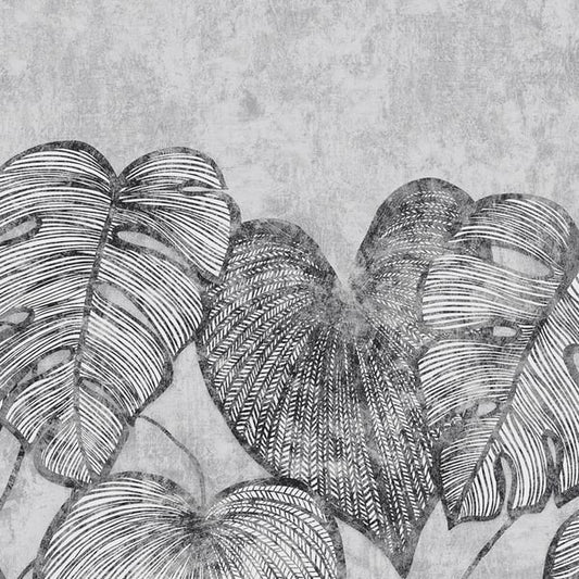 Galerie Wallcoverings Julie Feels Home Monstera Lf Galerie Wallcoverings  Silver Grey   - GH26977-23