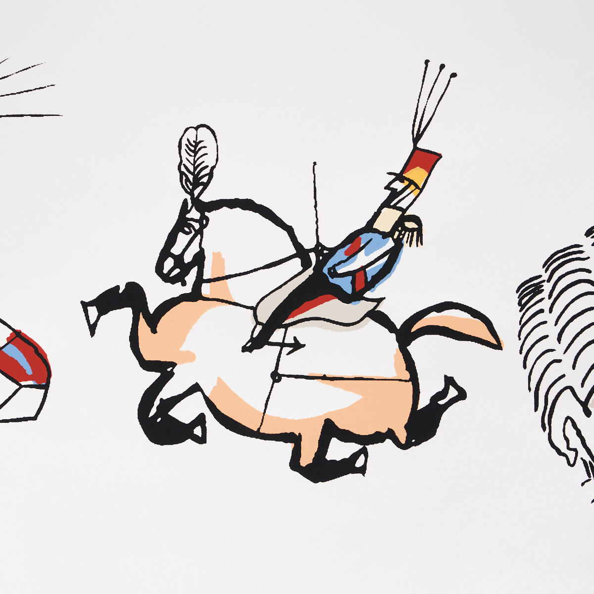 SCHUMACHER  BACKDROP HORSES   MULTI ON WHITE   - 2703960