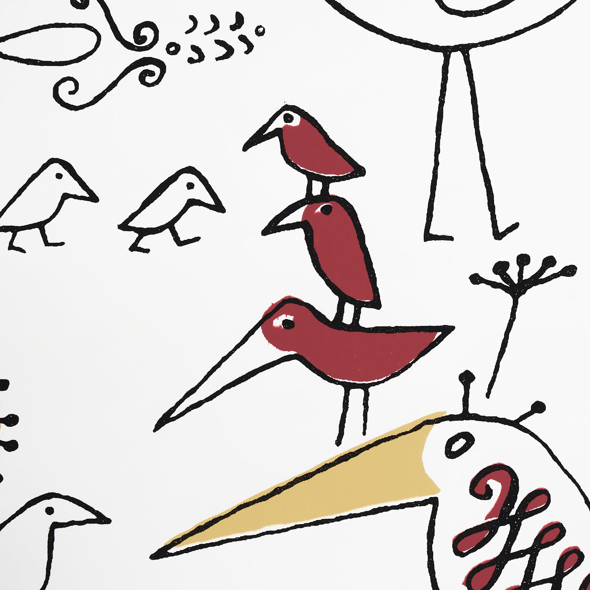 SCHUMACHER WALLCOVERING  EXUBERANT PRINTS AVIARY   MULTI ON WHITE   - 2705511