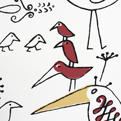 SCHUMACHER WALLCOVERING  EXUBERANT PRINTS AVIARY   MULTI ON WHITE   - 2705511