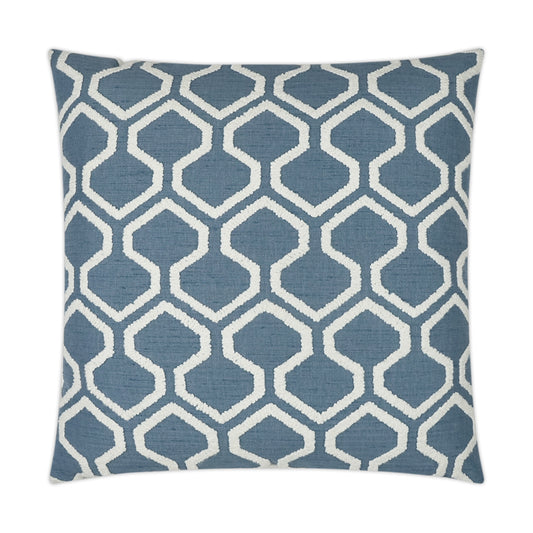 D.V. KAP HOME   24" x 24" Raw Edges Pillow - Capri Nautical, Textured    - 2706-C-2424