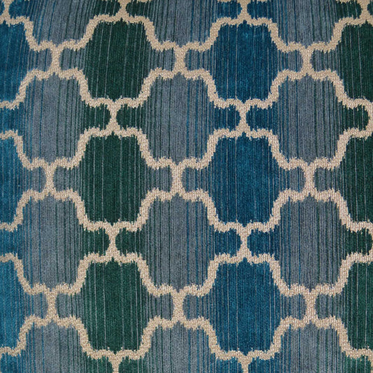 D.V. KAP HOME 2707-B-YARD Vendura Fabric - Blue Traditional, Global  Turquoise,Teal   - Vendura