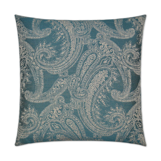 D.V. KAP HOME   24" x 24" Ravel Pillow - Turquoise Traditional    - 2708-T-2424