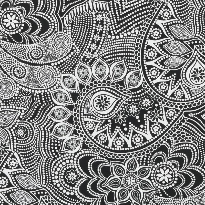 Duralee 21113 | 101-Jet  Print     - 271858