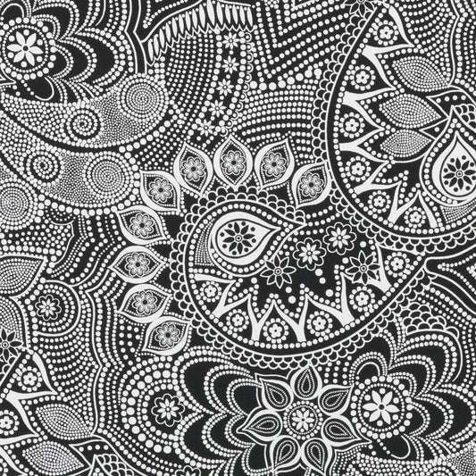 Duralee 21113 | 101-Jet  Print     - 271858