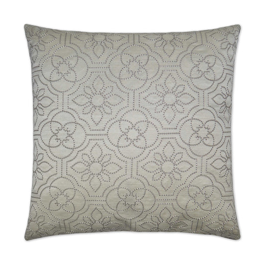 D.V. KAP HOME   24" x 24" Ruched Up Pillow - Ivory Transitional, Floral    - 2719-I-2424