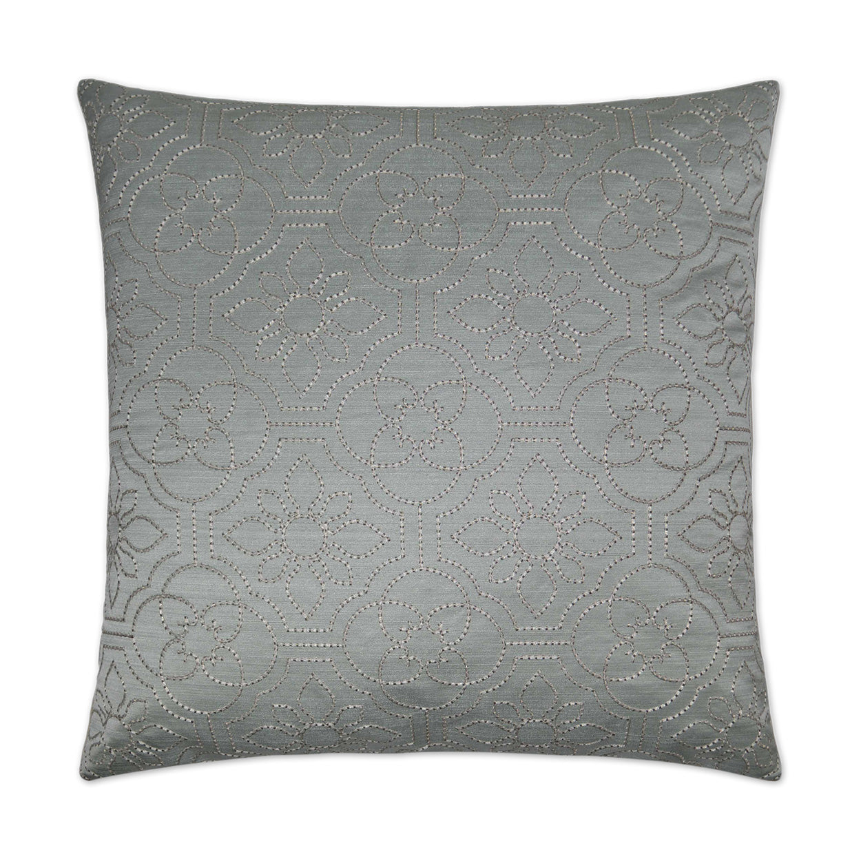 D.V. KAP HOME   24" x 24" Ruched Up Pillow - Mist Transitional, Floral    - 2719-M-2424