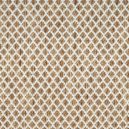 Beige and brown diamond-weave fabric texture, rustic wicker-look pattern for upholstery or decor.