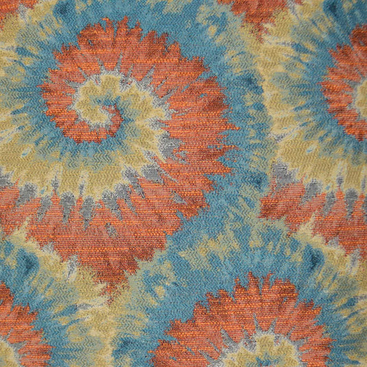 D.V. KAP HOME 2722-YARD Truck In Fabric Abstract  Orange, Multi   - Truck In