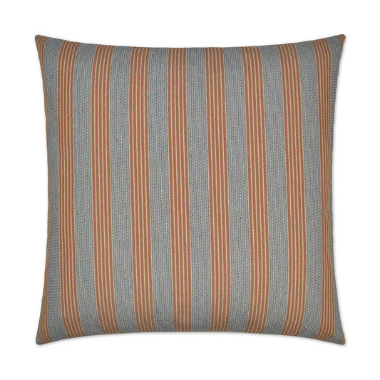 D.V. KAP HOME   24" x 24" Creighton Pillow - Orange Stripes    - 2741-O-2424