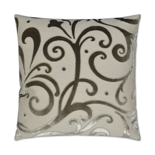 D.V. KAP HOME   24" x 24" Jubilee Pillow - Driftwood Transitional, Floral    - 2742-D-2424