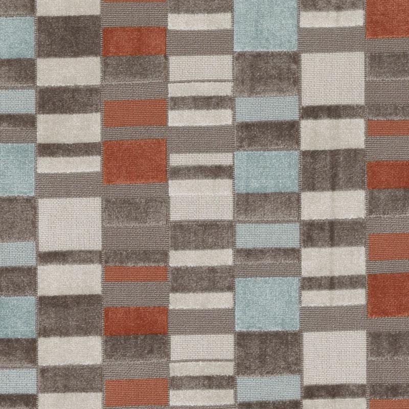 Duralee Monogram Bu15834 | 547-Red/Jade  Upholstery     - 274438