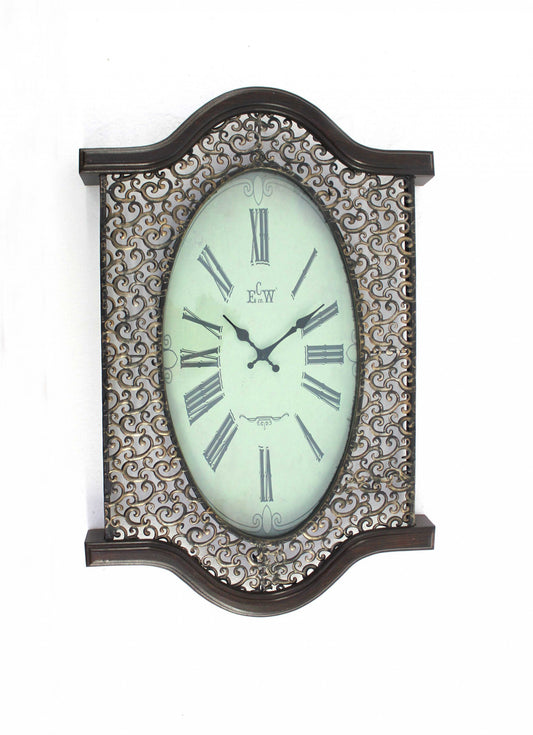 20" Novelty White Glass Analog Wall Clock