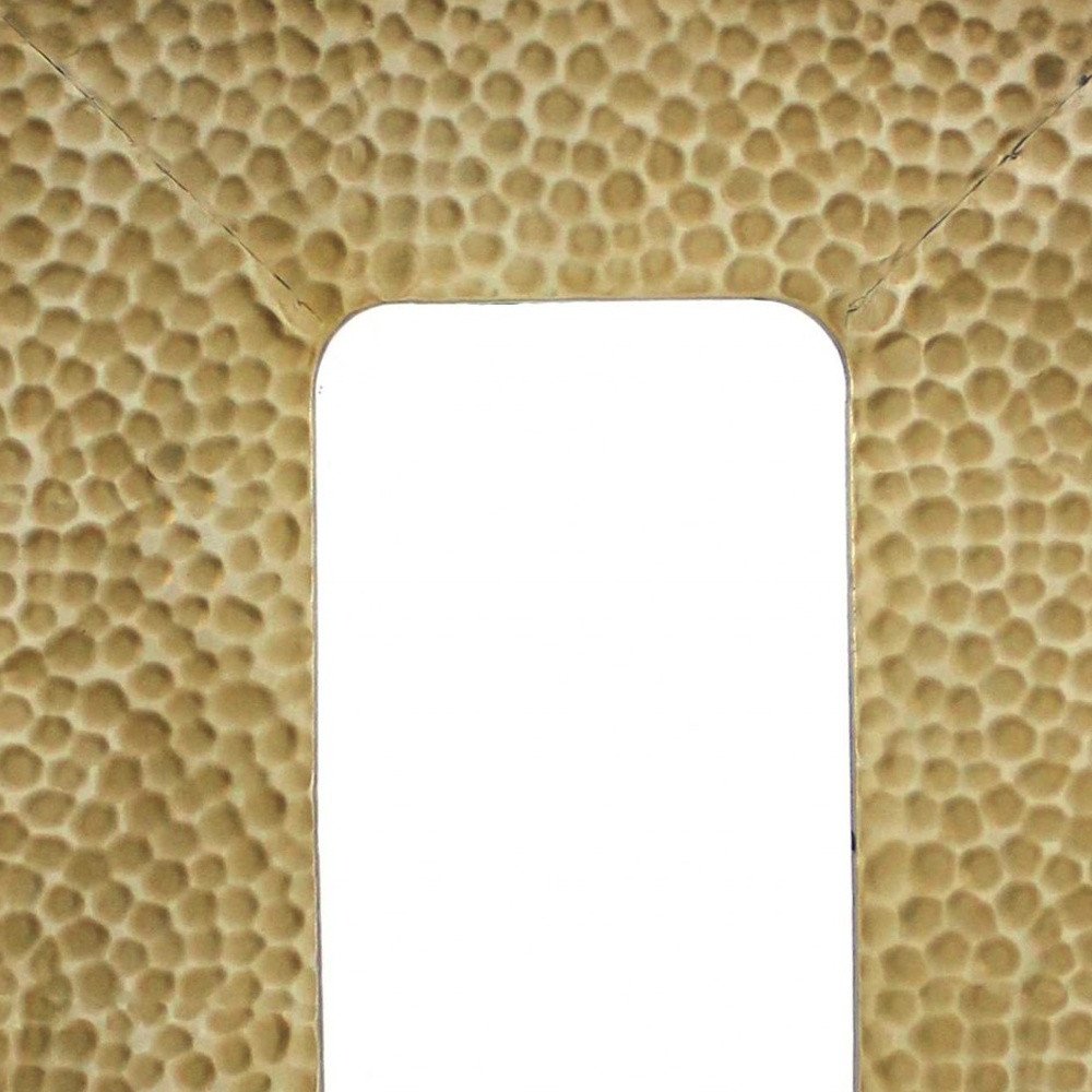 28" Gold Metal Framed Accent Mirror