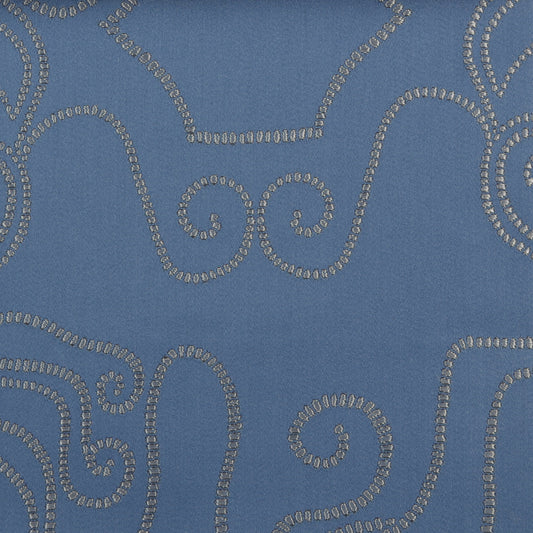 Duralee Monogram 190184H | 563-Lapis  Upholstery     - 274530