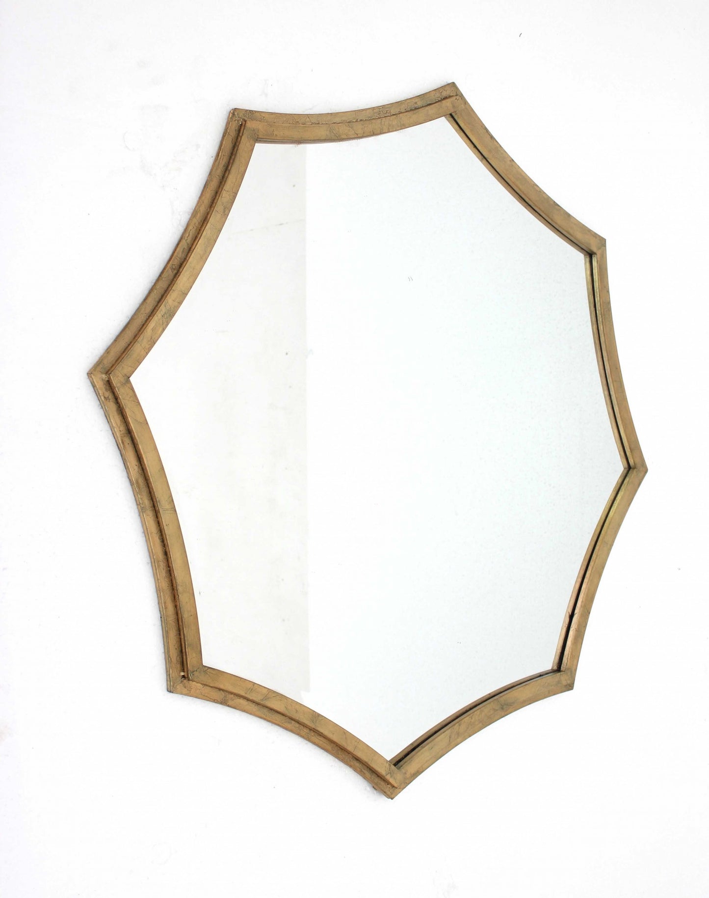 33" Gold Octagon Metal Framed Accent Mirror