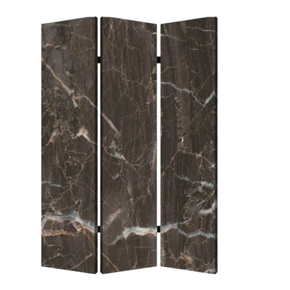 48" X 72" Multi Color Wood Canvas Black Marble  Screen