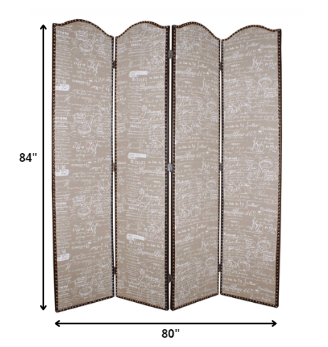 80 X 84 Tan Wood Galore  Screen