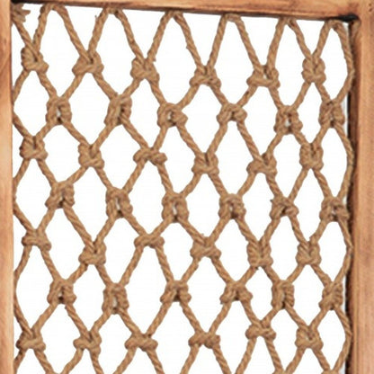 60 X 69 Natural Rope Wooden  Screen