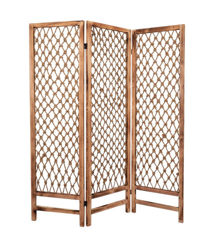 60 X 69 Natural Rope Wooden  Screen