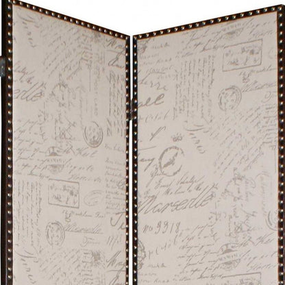 84 X 84 Bronze Wood & Fabric  Screen