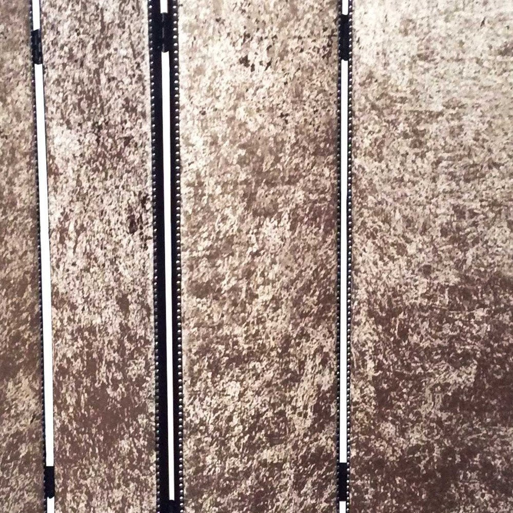 84" Beige Fabric Folding Four Panel Screen Room Divider