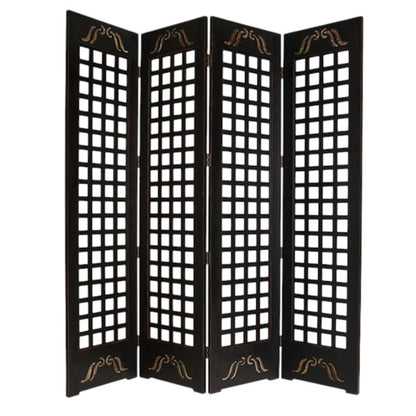 84" X 84" Brown Wood Omega  Screen