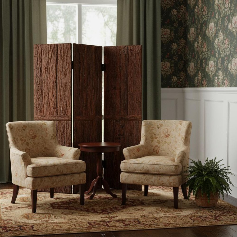 62" X 72" Brown Wood Tahoe  Screen