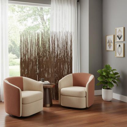 63" X 84" Brown Willow Adirondack  Screen