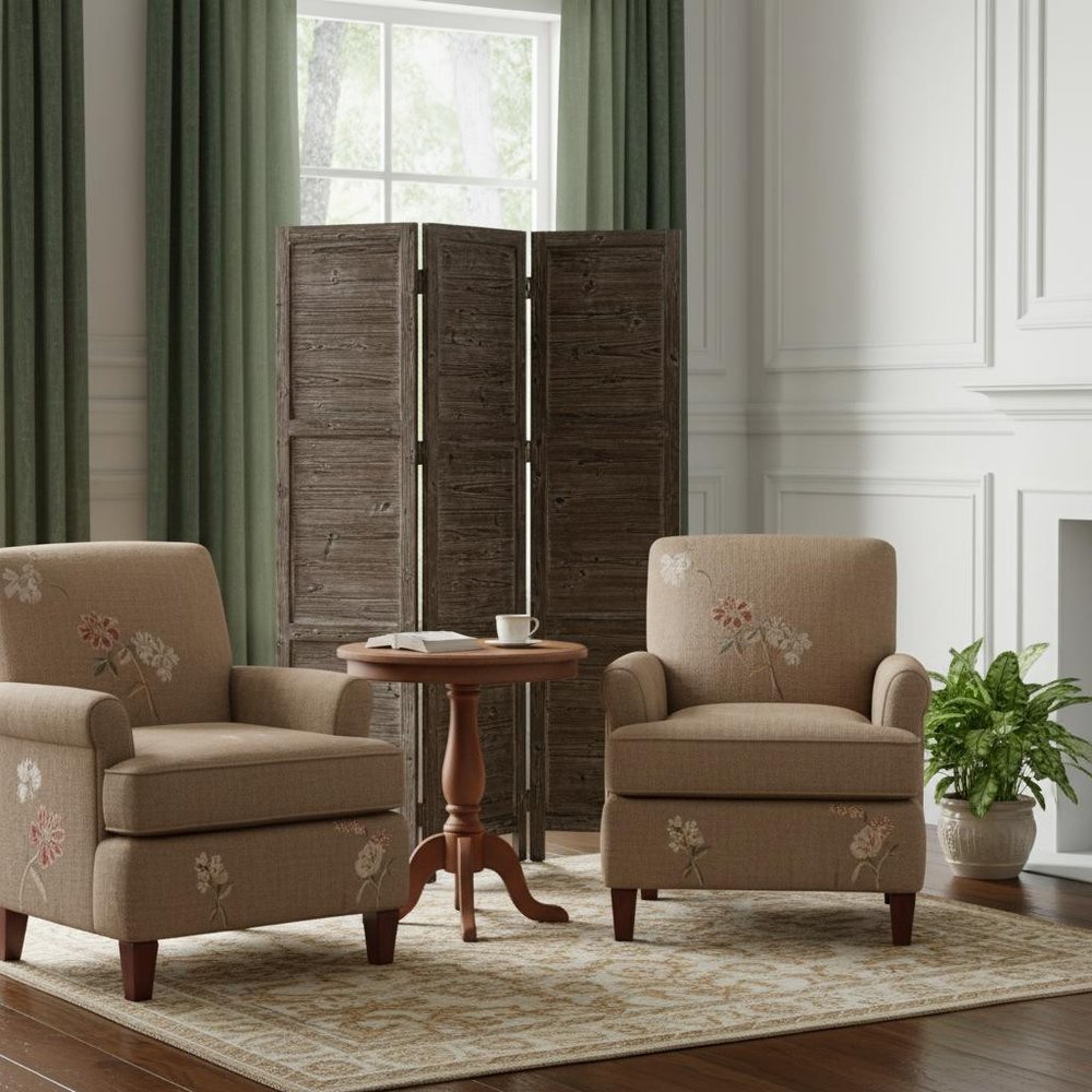 76" X 84" Black Wood Screen