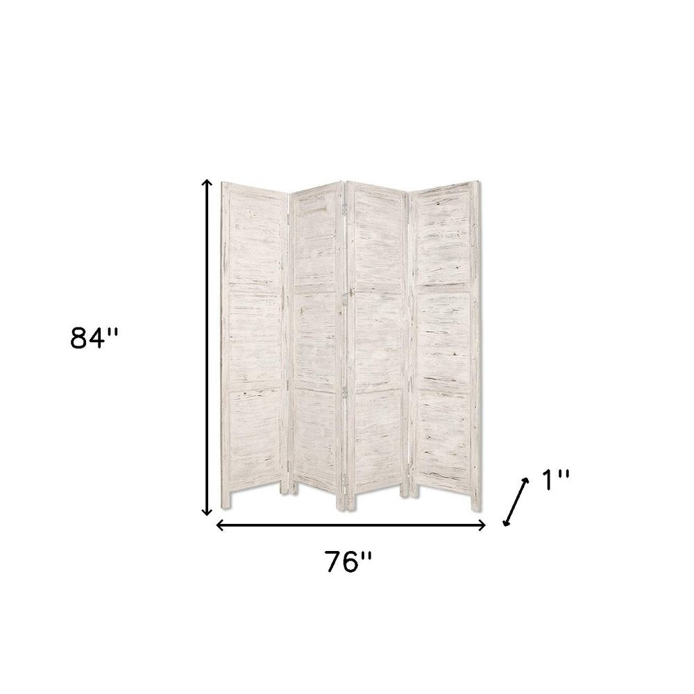 76" X 84" Black Wood Screen