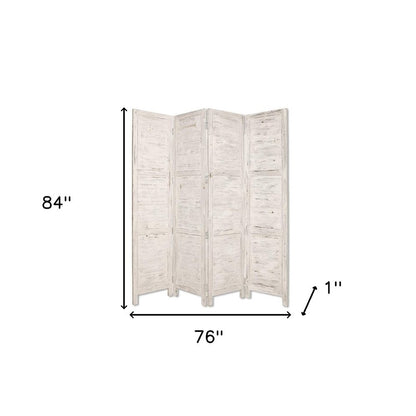 76" X 84" Black Wood Screen