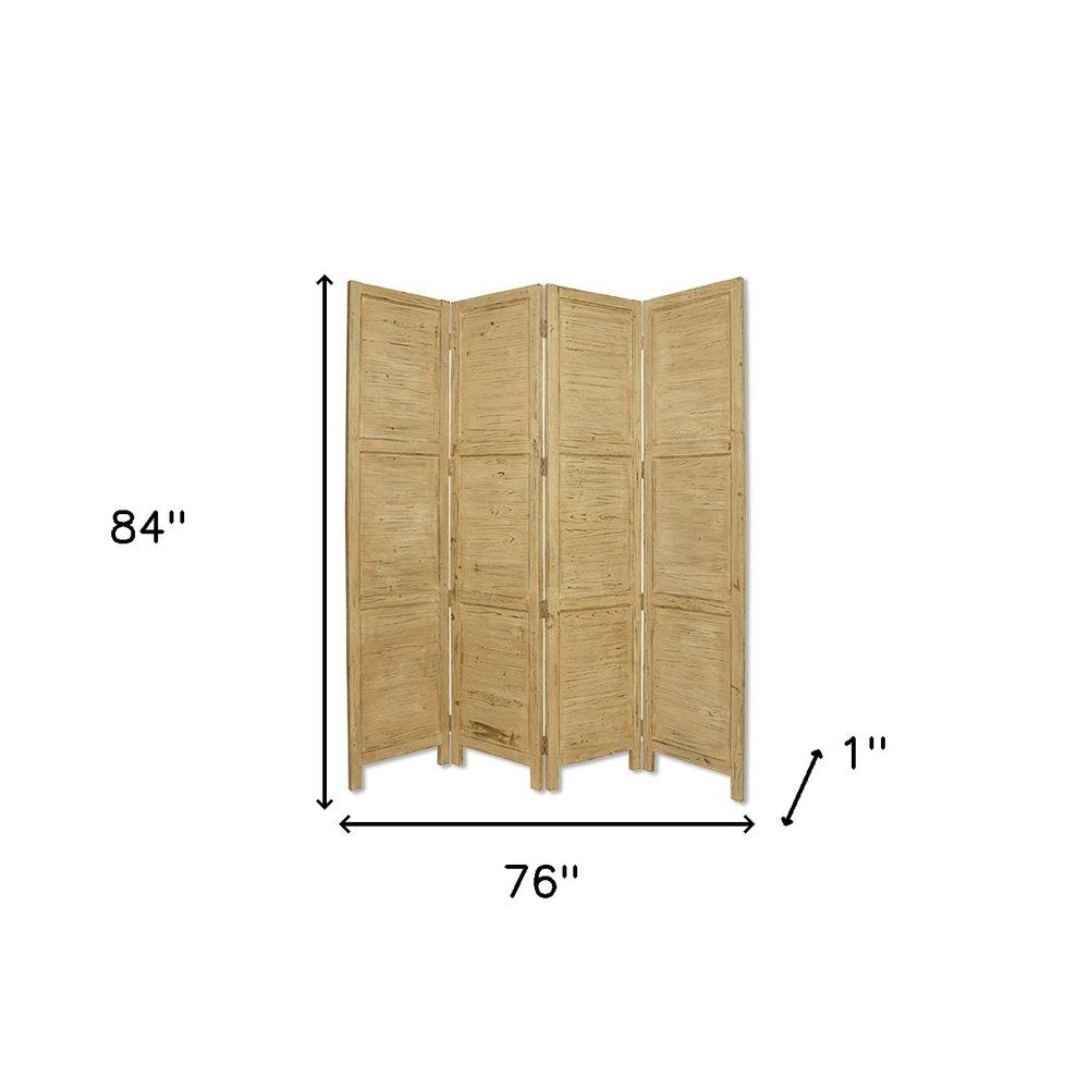 76" X 84" Black Wood Screen