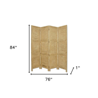 76" X 84" Black Wood Screen