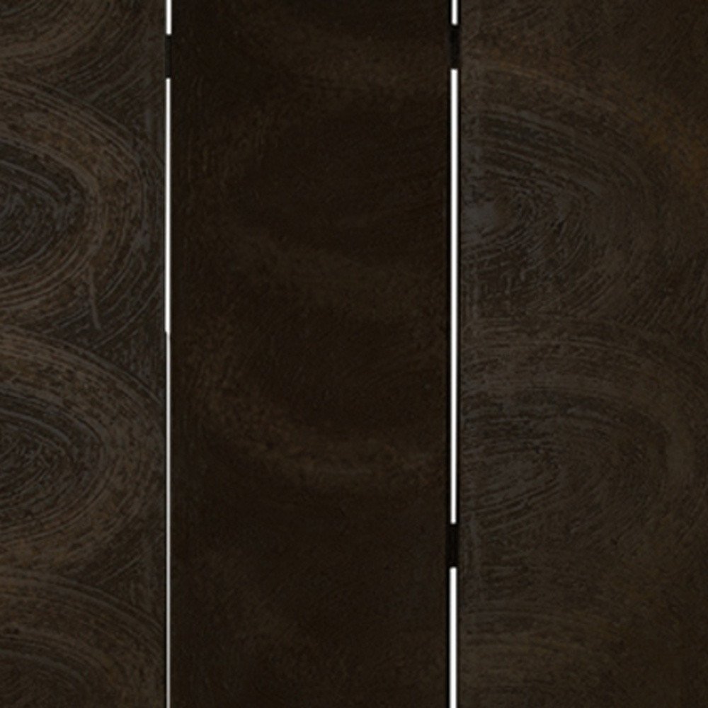 72" Black Canvas Folding Three Panel Screen Room Divider
