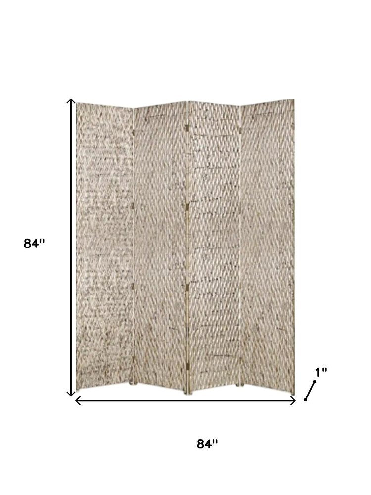 84" X 84" Gold Wood  Screen