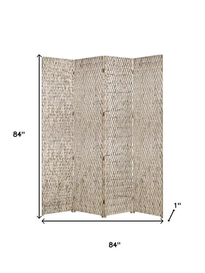 84" X 84" Gold Wood  Screen