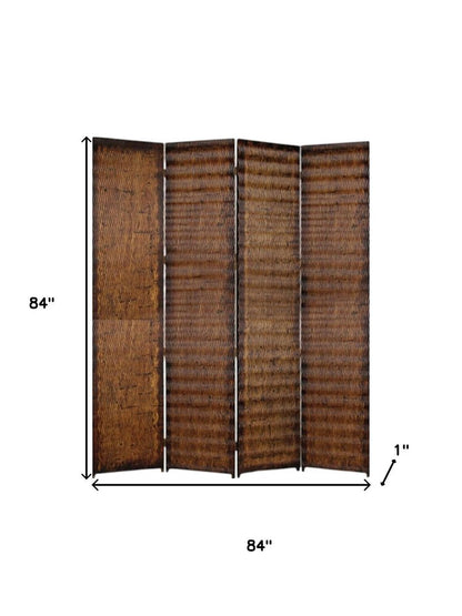 84" X 84" Brown Wood  Screen